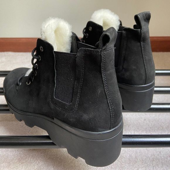 EILEEN FISHER Women Calm Leather Shearling Boots - NEW NWOB - Picture 3 of 7